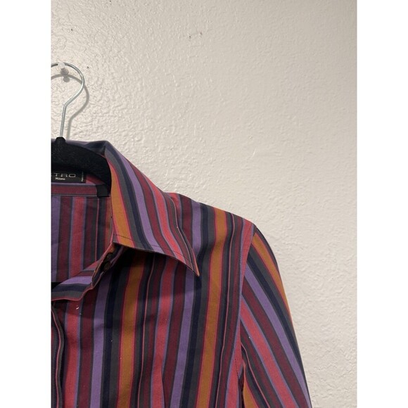 Etro Striped Long Sleeve Button-Up Top Size 40 - Picture 3 of 5